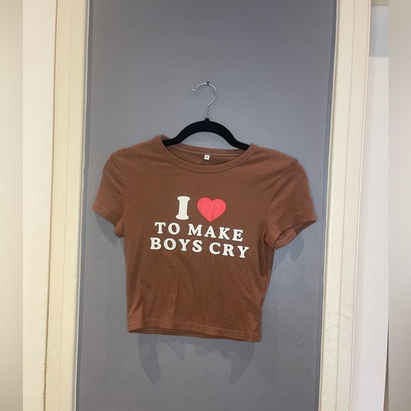 I ❤️ To Make Boys Cry Baby Tee - Picture 1 of 3